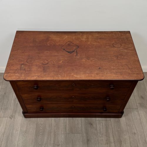 fig 4. Antique 19th Century Deep Victorian Chest Of Drawers In Mahogany