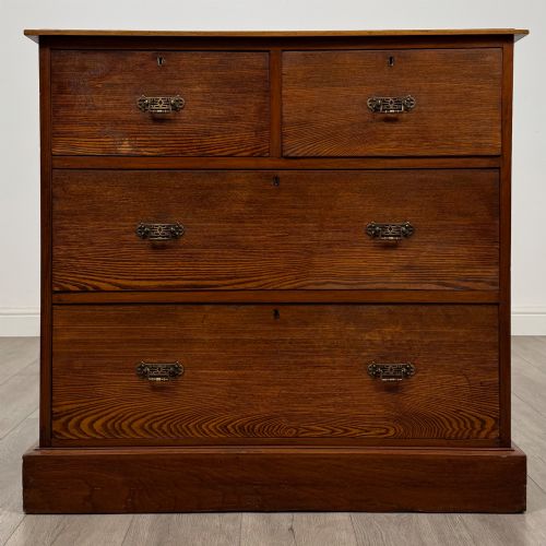 antique 20th century edwardian chest of drawers in oak - CATEGORY: ANTIQUE CHEST OF DRAWERS - DATED EDWARDIAN