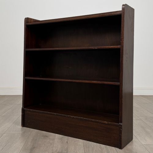 ANTIQUE 20TH CENTURY OPEN BOOKCASE IN MAHOGANY - ADDITIONAL PHOTO 2