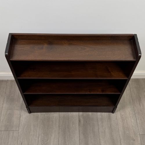 ANTIQUE 20TH CENTURY OPEN BOOKCASE IN MAHOGANY - ADDITIONAL PHOTO 9