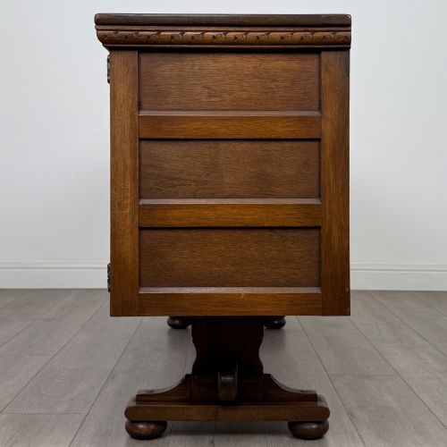 fig 3. Antique 20th Century Carved Sideboard In Oak