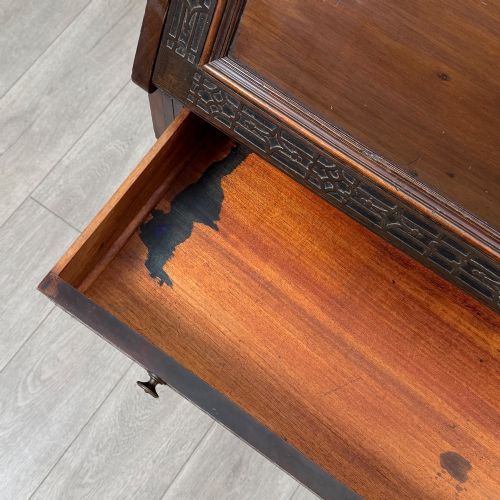 ANTIQUE 20TH CENTURY CHIPPENDALE STYLE BUREAU IN MAHOGANY - ADDITIONAL PHOTO 13