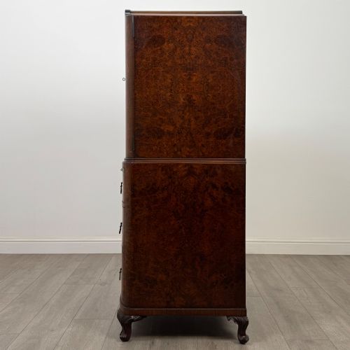 ANTIQUE 20TH CENTURY EDWARDIAN CUPBOARD IN BURR WALNUT - ADDITIONAL PHOTO 3