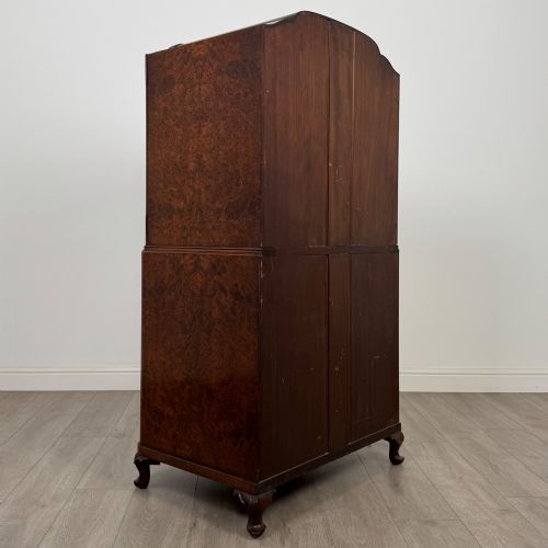 ANTIQUE 20TH CENTURY EDWARDIAN CUPBOARD IN BURR WALNUT - ADDITIONAL PHOTO 4