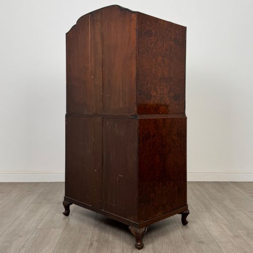 ANTIQUE 20TH CENTURY EDWARDIAN CUPBOARD IN BURR WALNUT - ADDITIONAL PHOTO 6