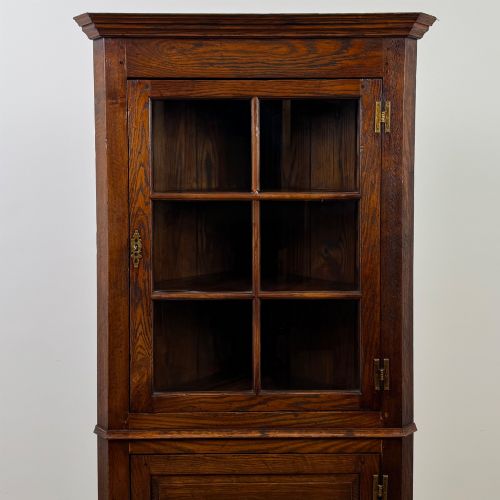 ANTIQUE 20TH CENTURY GOOD QUALITY CORNER CABINET IN OAK - ADDITIONAL PHOTO 3