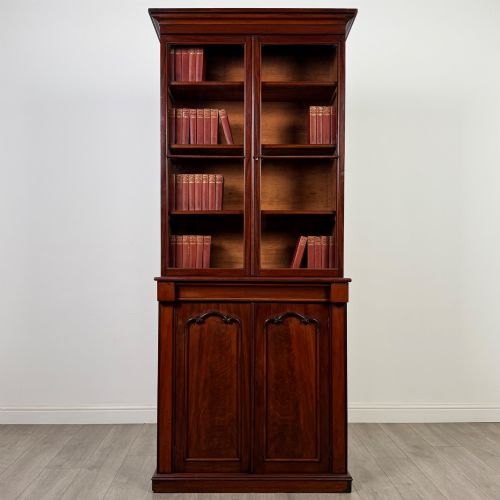 ANTIQUE 19TH CENTURY VICTORIAN BOOKCASE IN MAHOGANY - ADDITIONAL PHOTO 1