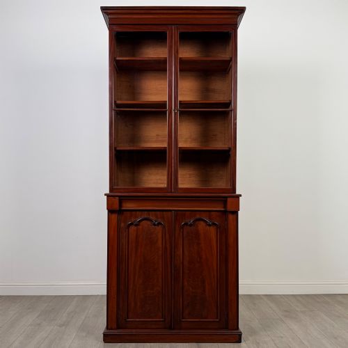 ANTIQUE 19TH CENTURY VICTORIAN BOOKCASE IN MAHOGANY - ADDITIONAL PHOTO 2