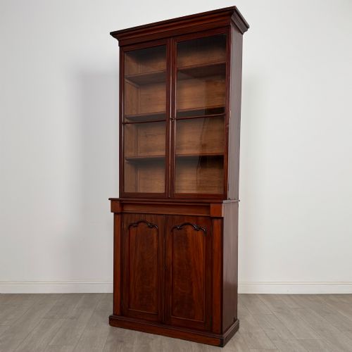 ANTIQUE 19TH CENTURY VICTORIAN BOOKCASE IN MAHOGANY - ADDITIONAL PHOTO 4