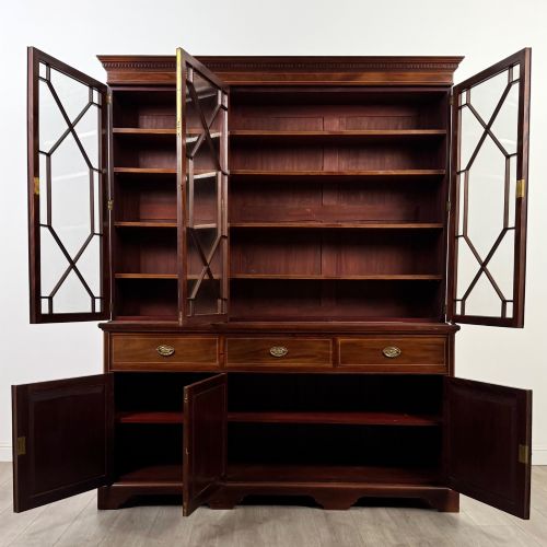 ANTIQUE 18TH CENTURY LARGE GEORGIAN BOOKCASE IN MAHOGANY - ADDITIONAL PHOTO 1