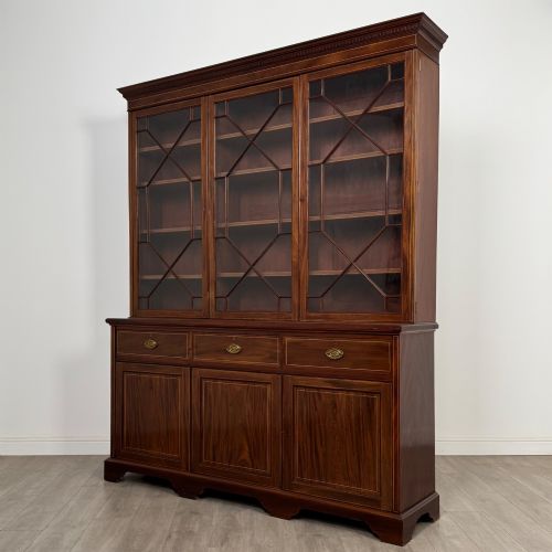 ANTIQUE 18TH CENTURY LARGE GEORGIAN BOOKCASE IN MAHOGANY - ADDITIONAL PHOTO 2