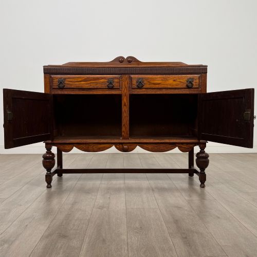 ANTIQUE 20TH CENTURY EDWARDIAN SIDEBOARD IN OAK - ADDITIONAL PHOTO 1