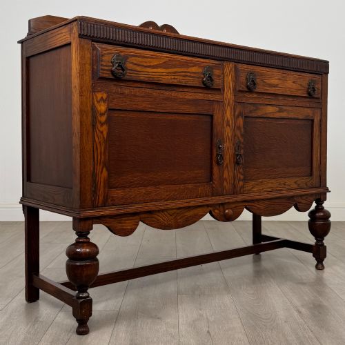 ANTIQUE 20TH CENTURY EDWARDIAN SIDEBOARD IN OAK - ADDITIONAL PHOTO 8