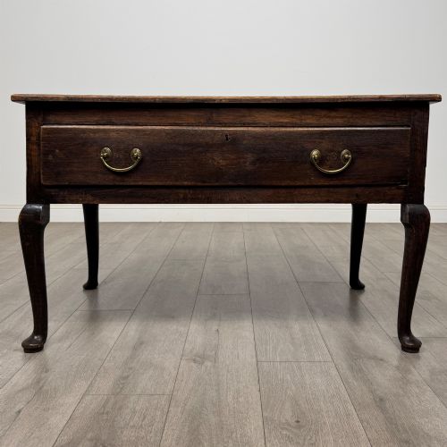 ANTIQUE 18TH CENTURY GEORGIAN UNUSUAL LOW OAK SIDE TABLE