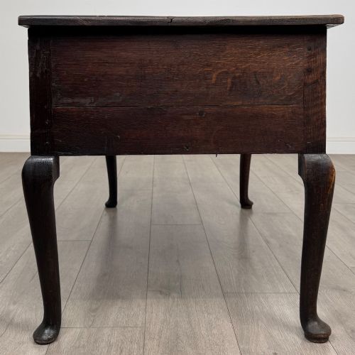 ANTIQUE 18TH CENTURY GEORGIAN UNUSUAL LOW OAK SIDE TABLE - ADDITIONAL PHOTO 6