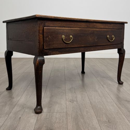 ANTIQUE 18TH CENTURY GEORGIAN UNUSUAL LOW OAK SIDE TABLE - ADDITIONAL PHOTO 7