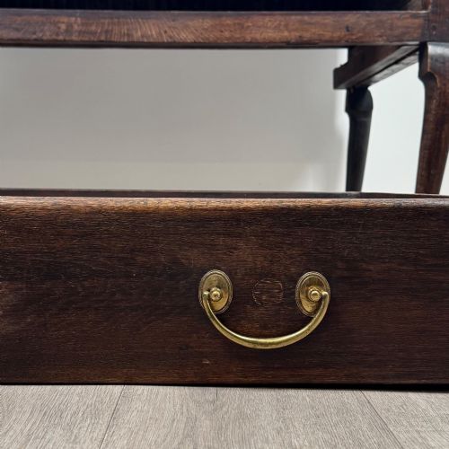 ANTIQUE 18TH CENTURY GEORGIAN UNUSUAL LOW OAK SIDE TABLE - ADDITIONAL PHOTO 10