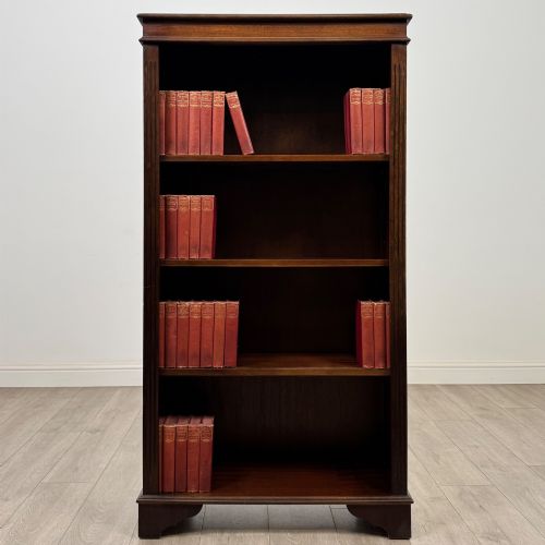 fig 1. Antique 20th Century Open Bookcase In Mahogany