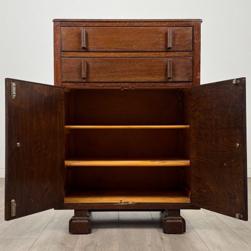fig 1. Antique 20th Century Cupboard In Oak