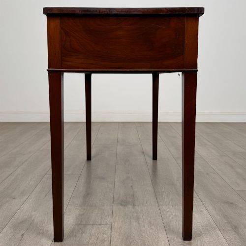 fig 2. Antique 19th Century Serpentine Writing Table In Mahogany