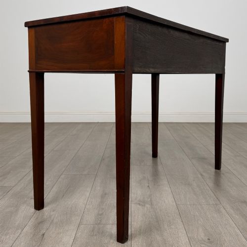 fig 3. Antique 19th Century Serpentine Writing Table In Mahogany