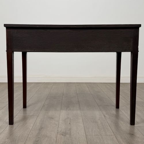 fig 4. Antique 19th Century Serpentine Writing Table In Mahogany