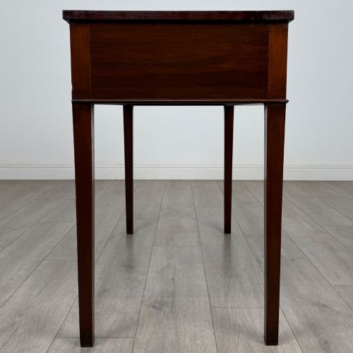 fig 6. Antique 19th Century Serpentine Writing Table In Mahogany