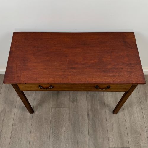 ANTIQUE 20TH CENTURY GOOD QUALITY WRITING TABLE IN MAHOGANY - ADDITIONAL PHOTO 8