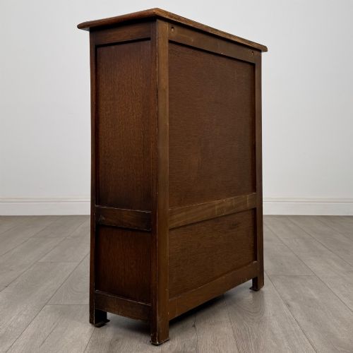 ANTIQUE 20TH CENTURY GOOD QUALITY SMALL OAK CABINET - ADDITIONAL PHOTO 4