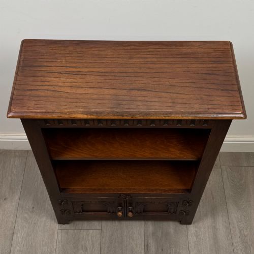 ANTIQUE 20TH CENTURY GOOD QUALITY SMALL OAK CABINET - ADDITIONAL PHOTO 9