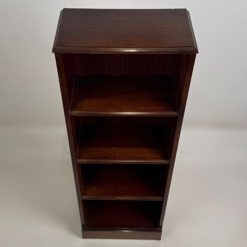 ANTIQUE 20TH CENTURY NARROW OPEN BOOKCASE IN MAHOGANY - ADDITIONAL PHOTO 9