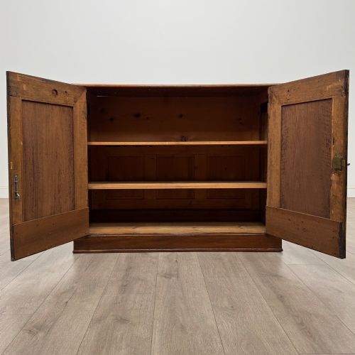 fig 1. Antique 20th Century Edwardian Cupboard In Figured Walnut
