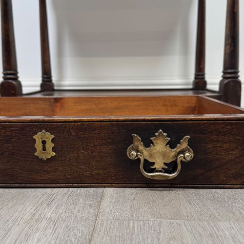 ANTIQUE 19TH CENTURY GEORGIAN STYLE SIDE TABLE IN OAK - ADDITIONAL PHOTO 10