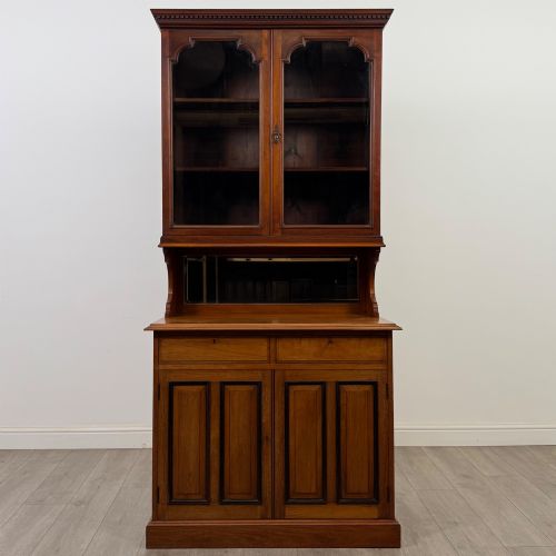 ANTIQUE 20TH CENTURY EDWARDIAN BOOKCASE IN WALNUT - ADDITIONAL PHOTO 1