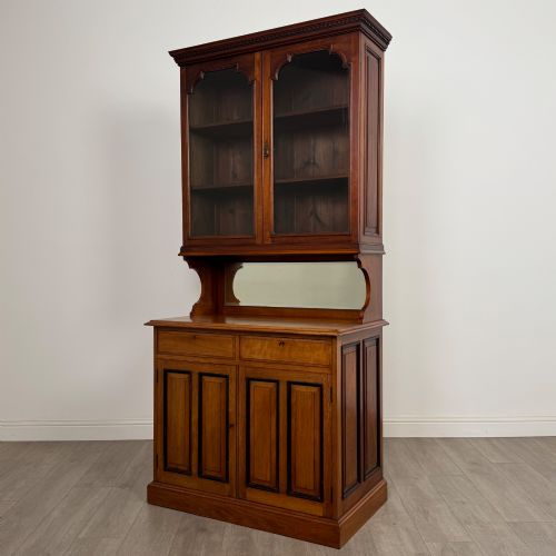 ANTIQUE 20TH CENTURY EDWARDIAN BOOKCASE IN WALNUT - ADDITIONAL PHOTO 3
