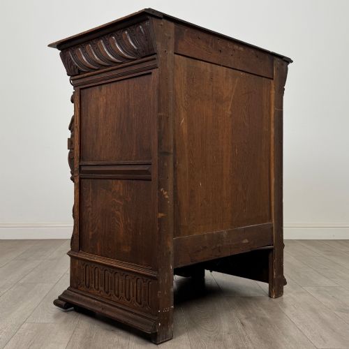 fig 4. Antique 19th Century Carved Victorian Cupboard In Oak