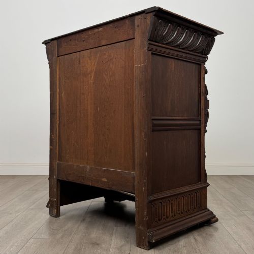 fig 6. Antique 19th Century Carved Victorian Cupboard In Oak
