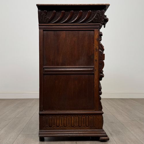 fig 7. Antique 19th Century Carved Victorian Cupboard In Oak