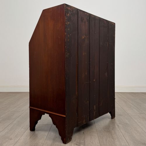fig 4. Antique 20th Century Inlaid Edwardian Bureau In Mahogany