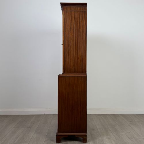 fig 4. Antique 20th Century Secretaire Bookcase In Mahogany