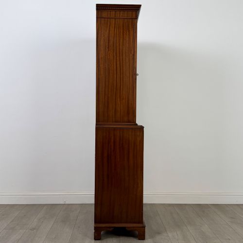 fig 8. Antique 20th Century Secretaire Bookcase In Mahogany