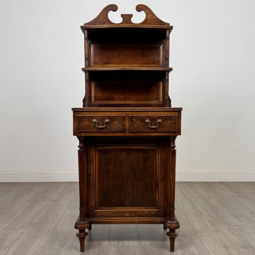 ANTIQUE 20TH CENTURY NARROW CABINET IN YEW WOOD