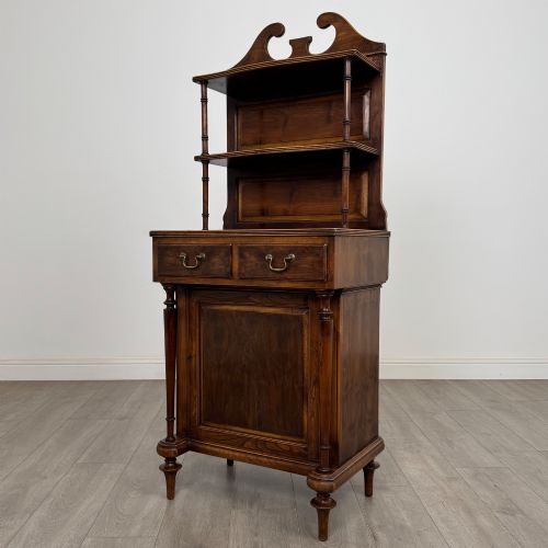 ANTIQUE 20TH CENTURY NARROW CABINET IN YEW WOOD - ADDITIONAL PHOTO 2