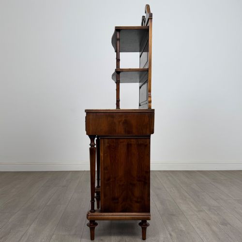 ANTIQUE 20TH CENTURY NARROW CABINET IN YEW WOOD - ADDITIONAL PHOTO 3