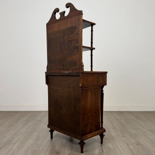 ANTIQUE 20TH CENTURY NARROW CABINET IN YEW WOOD - ADDITIONAL PHOTO 6