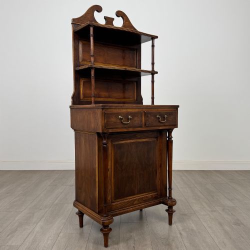 ANTIQUE 20TH CENTURY NARROW CABINET IN YEW WOOD - ADDITIONAL PHOTO 8