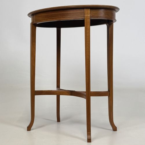 ANTIQUE 20TH CENTURY OVAL SIDE TABLE IN MAHOGANY - ADDITIONAL PHOTO 1