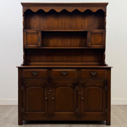 antique 20th century good quality welsh dresser in oak - CATEGORY: ANTIQUE DRESSERS - DATED EDWARDIAN