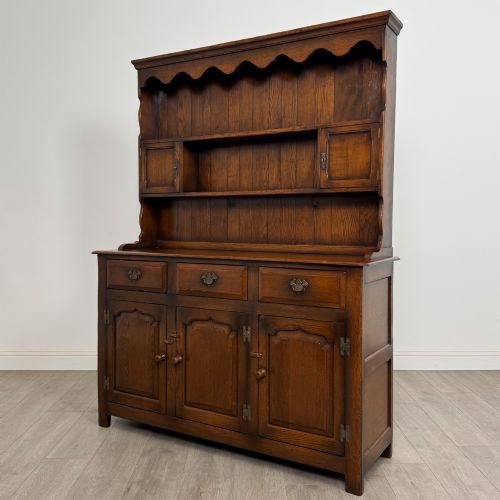 ANTIQUE 20TH CENTURY GOOD QUALITY WELSH DRESSER IN OAK - ADDITIONAL PHOTO 2