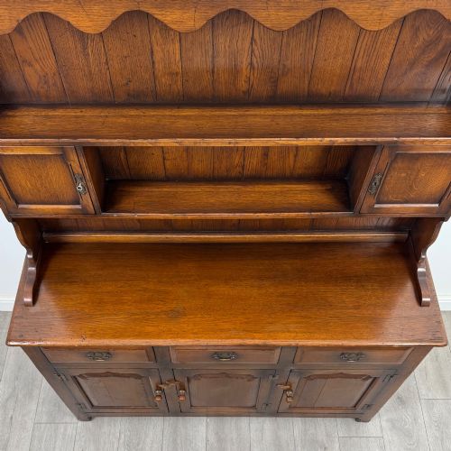 ANTIQUE 20TH CENTURY GOOD QUALITY WELSH DRESSER IN OAK - ADDITIONAL PHOTO 9